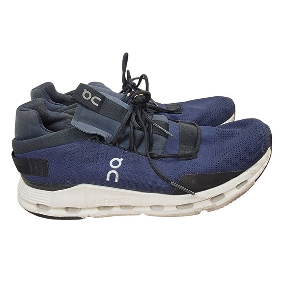 On Cloud Cloudnova Lifestyle Shoes Sneaker Men Size 11 Blue Lace Up Cloudtec - Picture 2 of 6